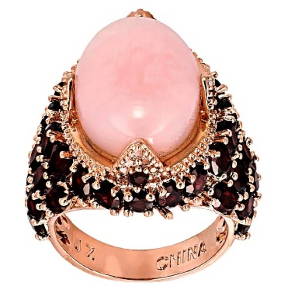 JTV Jewelry Queens Ring Real Opal Rhodolite Topaz Poshmark